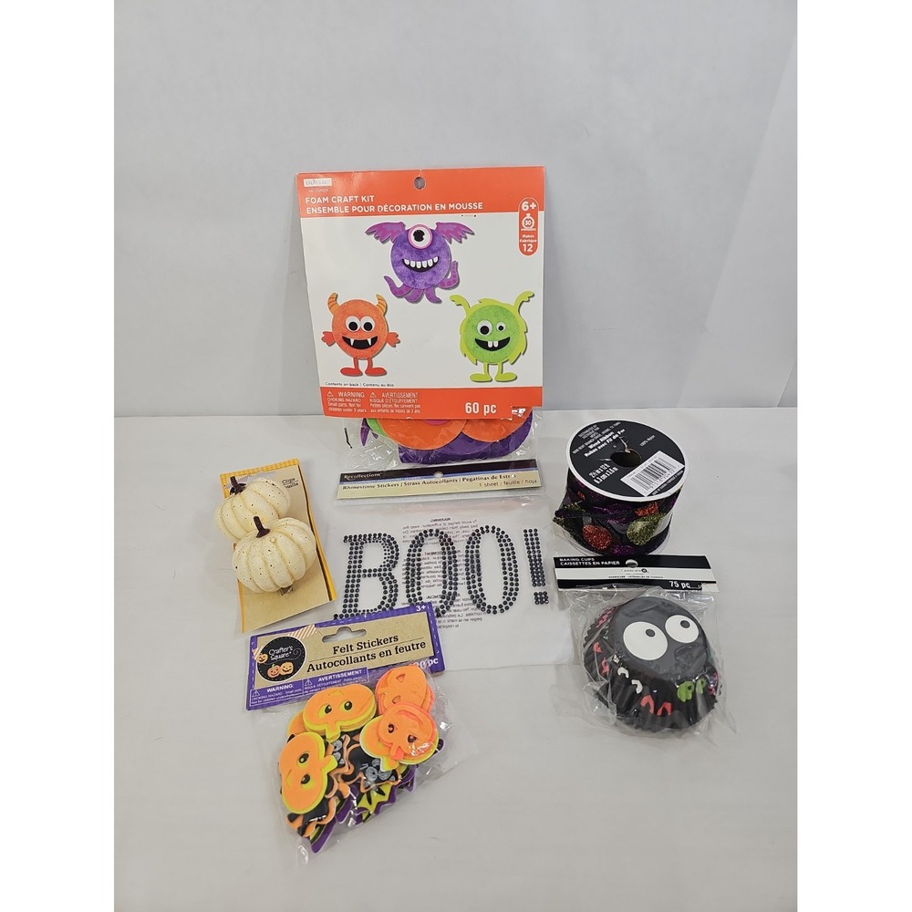 Halloween Decor Lot Bundl Party Decorations Pumpkins Black Cat Figurines